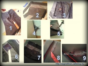 farmertáska készítése kollázs