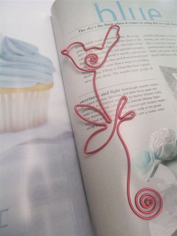 WIRE ART BOOKMARK - BIRD: 