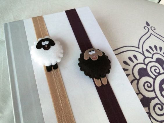 Distracted Lamb Felt Bookmark by Maripili574 on Etsy, $14.00: 