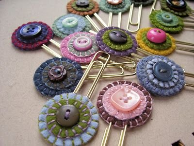 Bookmarks #diy #buttons: 