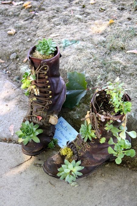 *Buy old shoes and boots at a flea market...see what you can do...: 