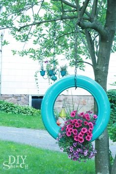 How to make a tire flower planter @DIY Show Off