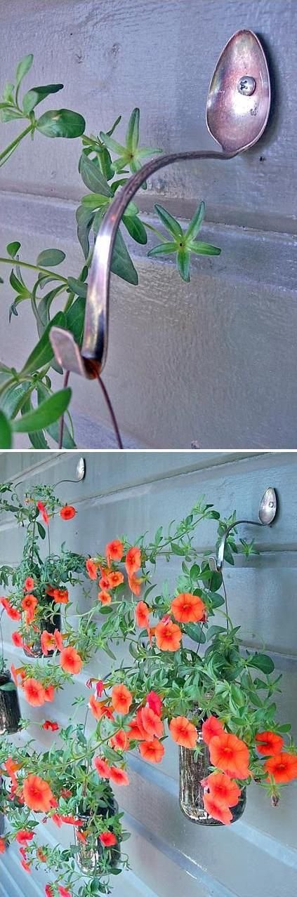 Upcycled Spoons For Hanging Planters!!: 