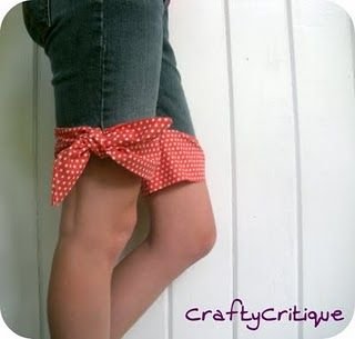This is such a cute idea for little girls jeans when they get too short but still fit the waist! Casey has this problem!: 