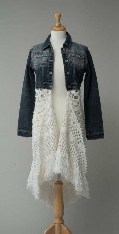 Great Ideas for Upcycling Denim with Crochet: 