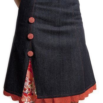 Button & Frills Skirt: 