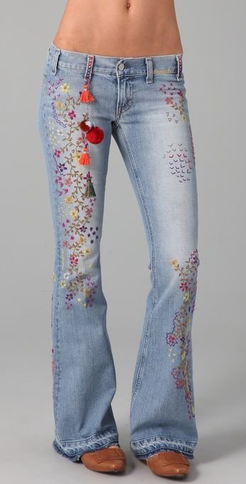 My next project, embroidering my jeans!: 