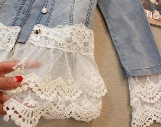 With these five ways to add lace to a denim jacket, create a soft, romantic look in place of harsh denim. From Rain Blanken, your DIY Fashion expert.: 