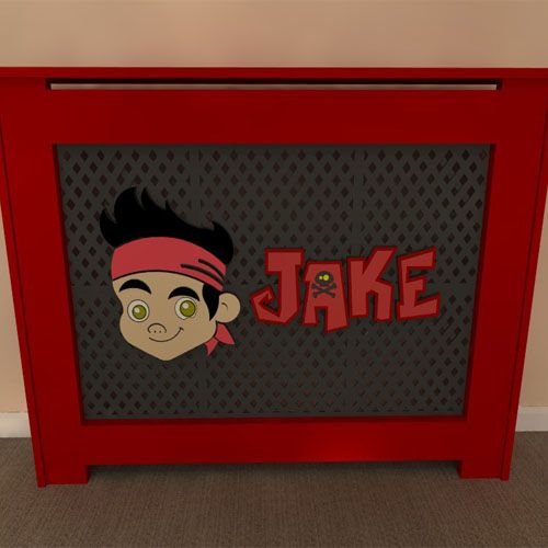 Jake and Neverland Pirate inspired themed radiator covers available painted or unpainted - purchase unpainted and let your children help you paint - Add your own personal touch www.bdichildrensfurniture.co.uk: 