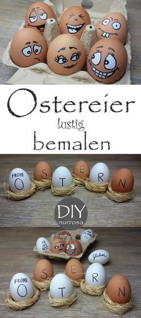 DIY Ostereier anmalen Keine Zeit oder Lust zum Eierfärben? Macht nix! Schnapp dir einen Stift und los gehtâs Zum Osterfest gehören traditionell bunte Ostereier auf den schön geschmückten Tisch, zum Dekorieren oder Verschenken. Wenn du es nicht so bunt magst oder das Schlichte bevorzugst, kannst du die Ostereier auch einfach bemalen, beschriften oder mit lustigen Gesichtern verzieren. #DIY #Ostern #basteln #Ostereier #Minimalismus #Kinder #kids #family #malen #zeichnen #eastereggs #easter