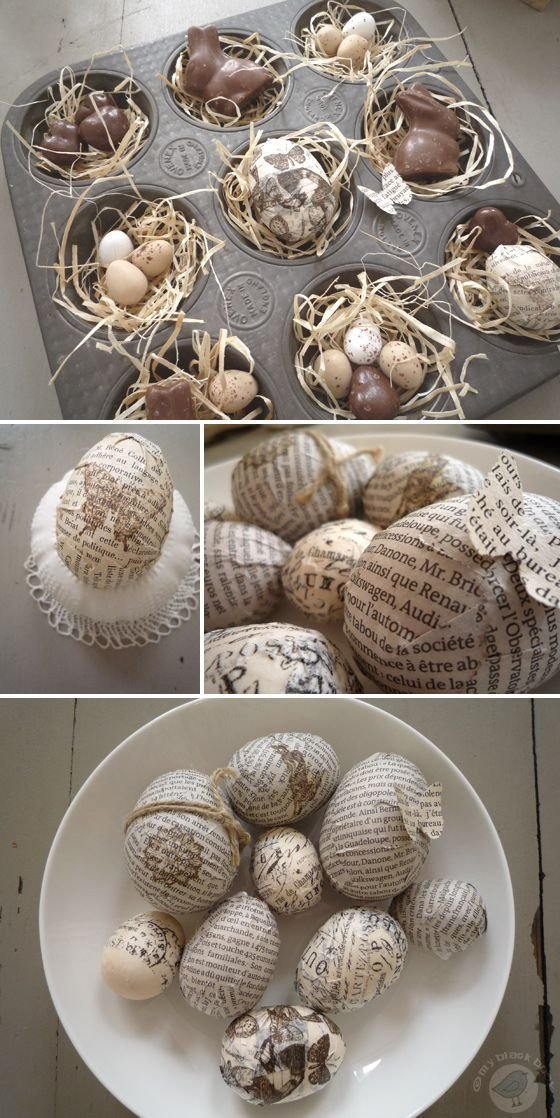 make your Easter Eggs using upcycled newspaper