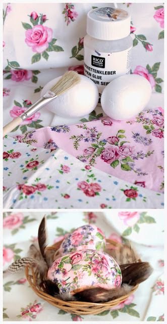 easter eggs #craft: #Serviettentechnik Ostern / #DIY #napkin eggs