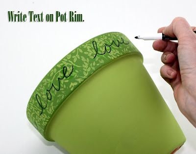 iLoveToCreate Blog: iLoveToCreate Teen Crafts: Mothers Give You Roots Mothers Day Planter and Plant Stake