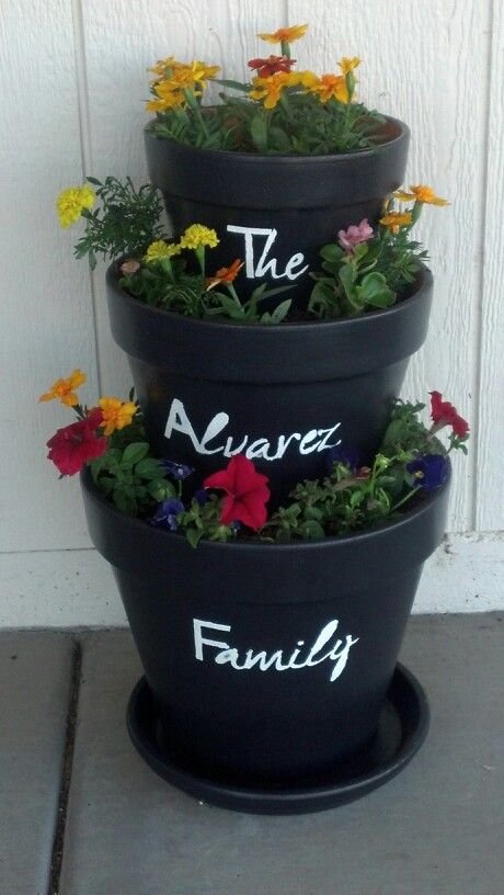 My very own stacked flower pot...SO much fun to make.